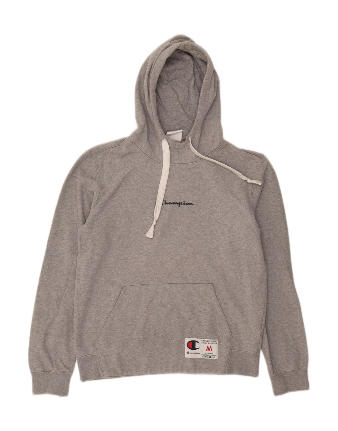 CHAMPION Womens Hoodie Jumper UK 14 Medium Grey Cotton Vintage Champion and Second-Hand Champion from Messina Hembry 