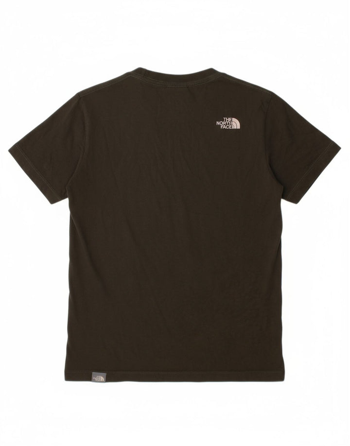 THE NORTH FACE Boys T-Shirt Top 9-10 Years Medium Green Cotton