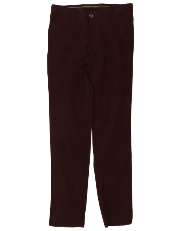 Massimo Dutti Herre Slim Chino Bukser W32 L33 Bourgogne bomuld
