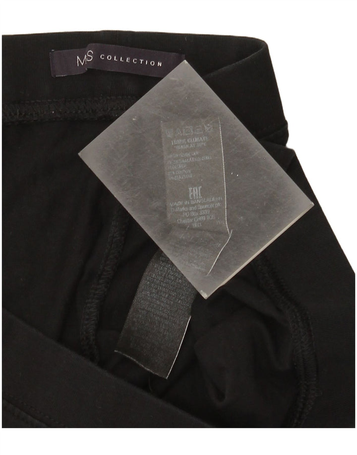 Marks & Spencer Womens Crop Leggings UK 16 Large Black Bomuld
