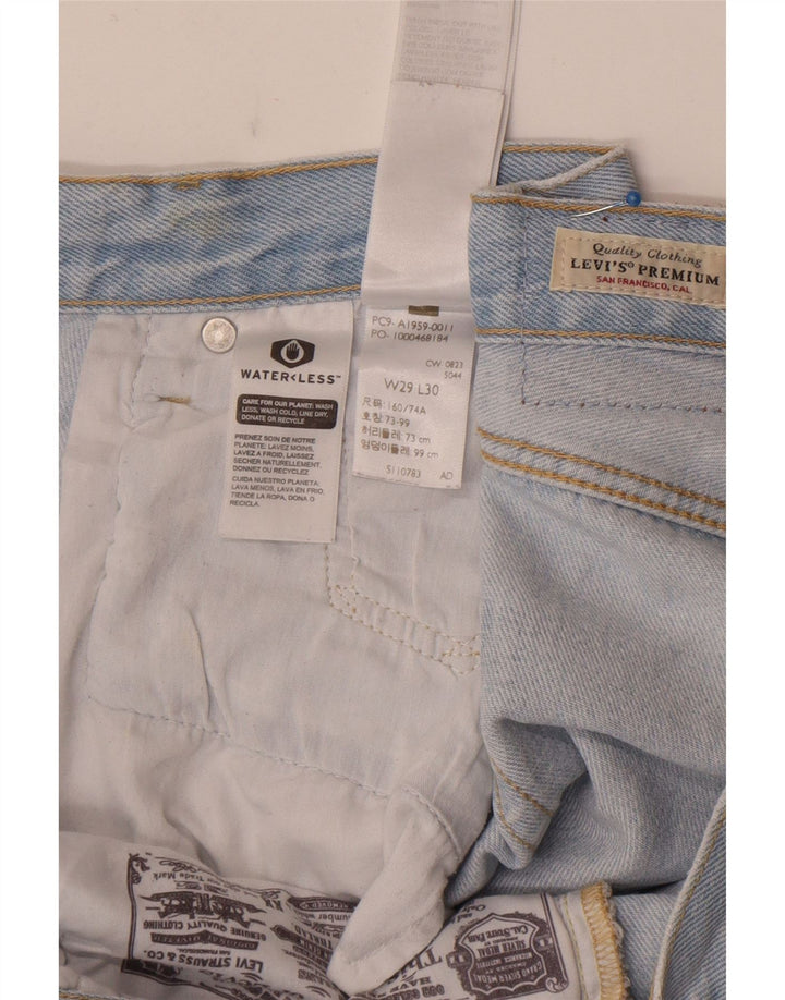 Levi's Herre 501 Straight Jeans W29 L30 Blå Bomuld
