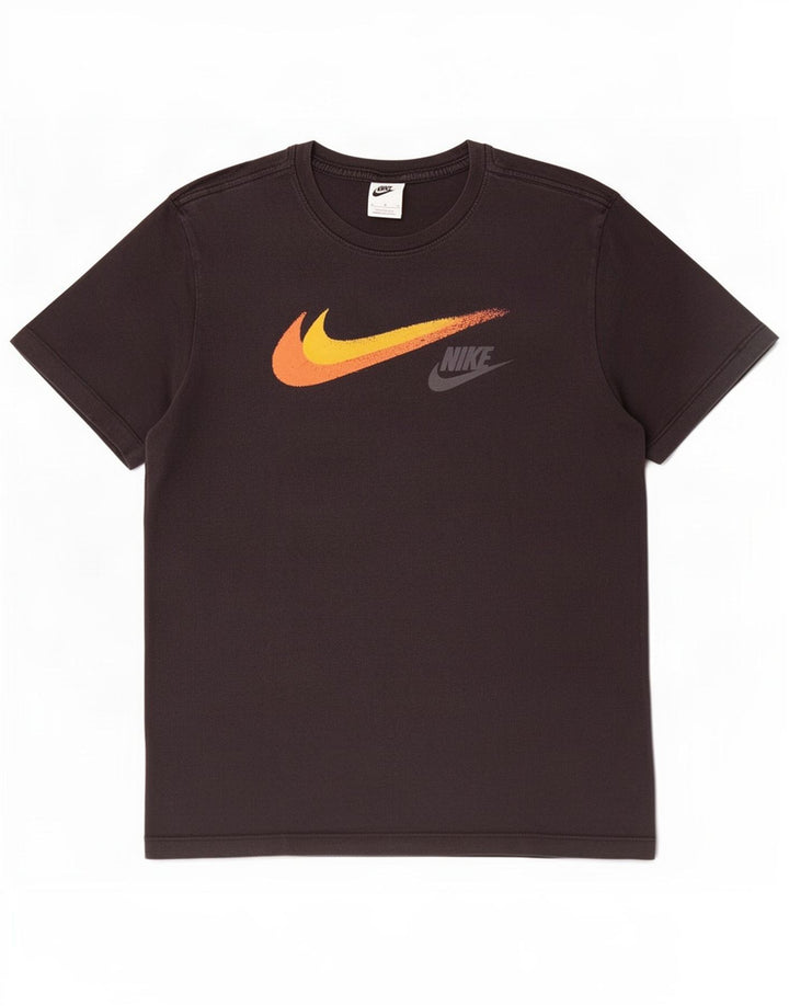 Nike Herre grafisk T-shirt Top Medium Sort Bomuld