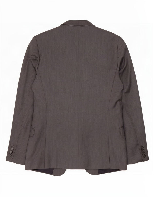 Zara Herre 2-knaps blazerjakke EU 48 Medium Grå Polyester