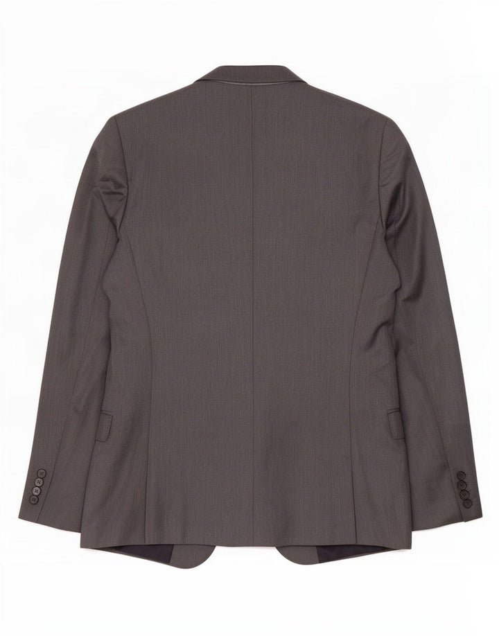 Zara Herre 2-knaps blazerjakke EU 48 Medium Grå Polyester