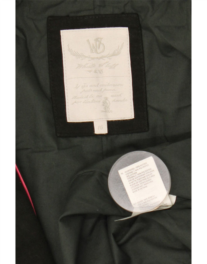 White Stuff Dame Overfrakke UK 16 Stor Khaki Bomuld