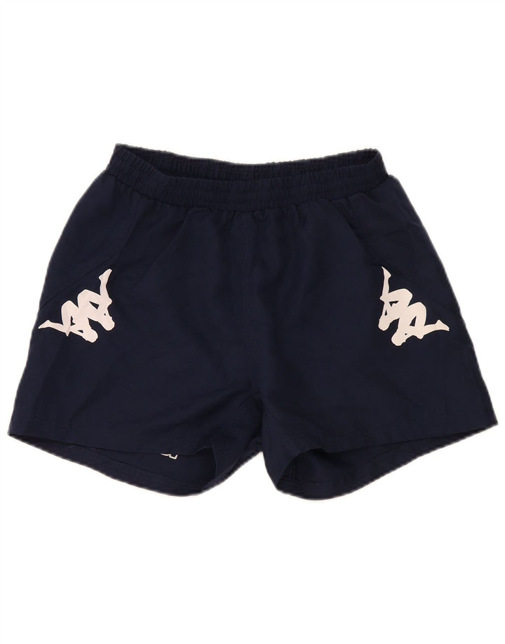 Kappa grafiske sportsshorts til kvinder, små marineblå polyester