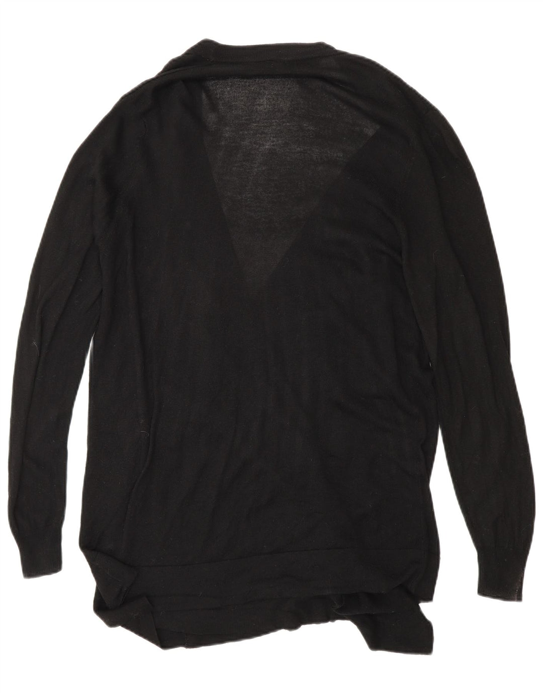 Marks & Spencer Womens Open Cardigan Sweater UK 14 Medium Black