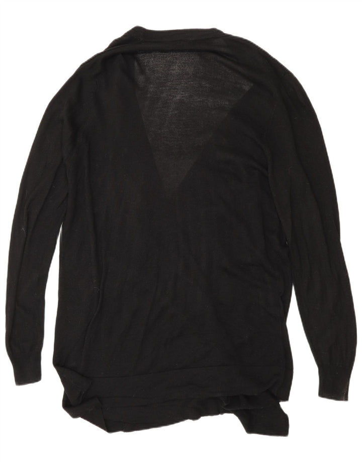Marks & Spencer Womens Open Cardigan Sweater UK 14 Medium Black