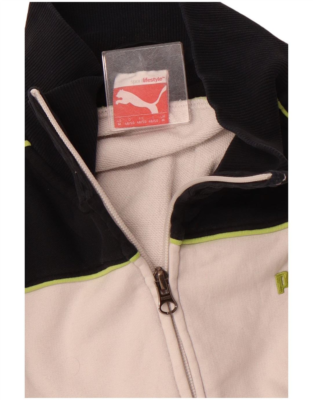 PUMA Træningsdragt til mænd Topjakke Medium White Colourblock