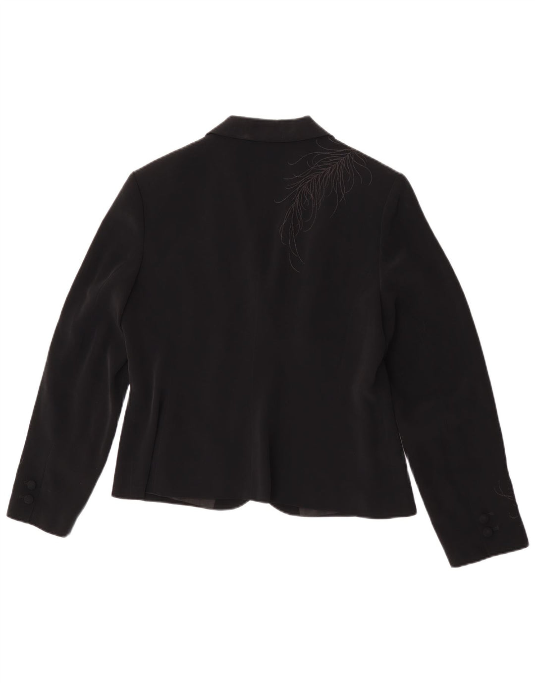 Laura Ashley Dame 1 Knap Blazer Jacket UK 16 Large Black Floral
