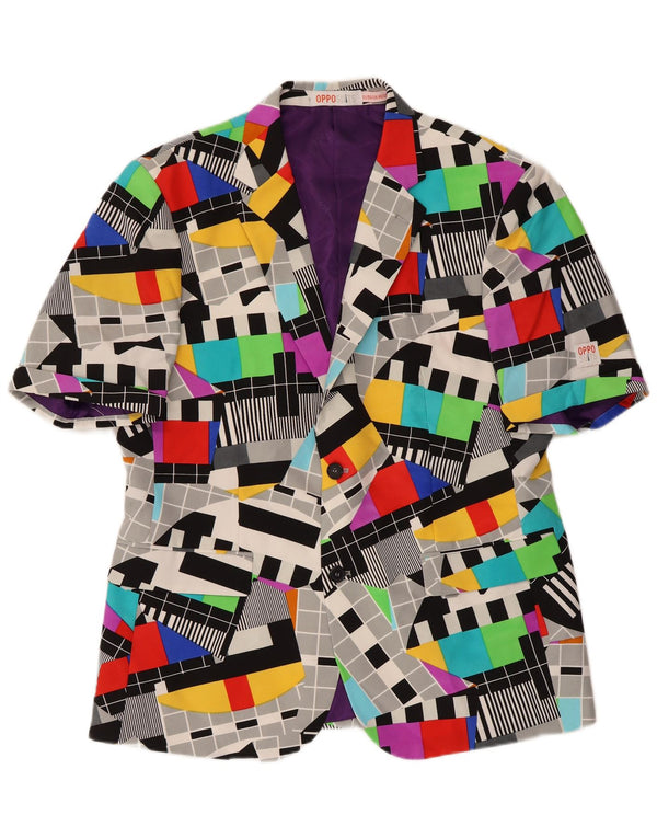 Opposuits Herre 2 Button Blazer Jacket UK 46 3XL Flerfarvet Geometrisk