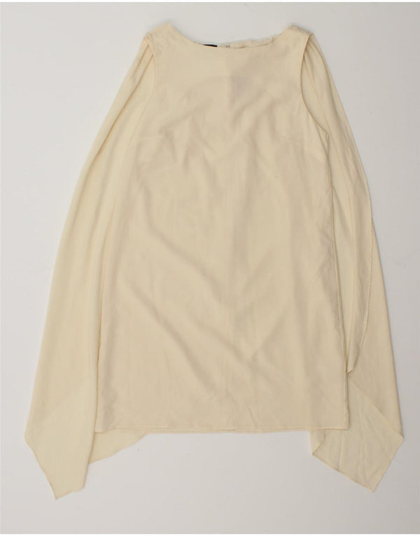 Topshop Dame Asymmetrisk Ærmeløs Tunika Top UK 8 Small Off White