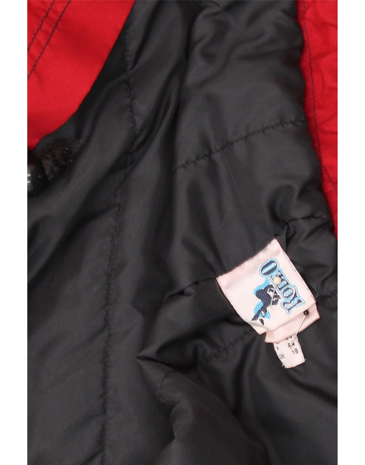 RODEO Womens Oversized Hooded Anorak Jacket UK 18 XL Red Nylon Vintage Rodeo and Second-Hand Rodeo from Messina Hembry 