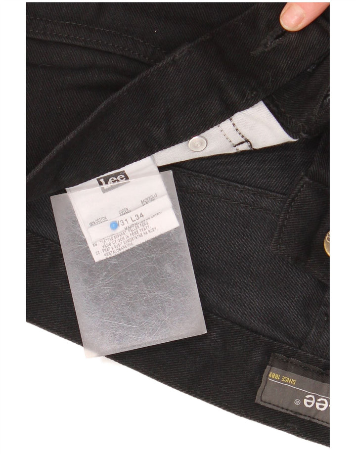 LEE Mens Straight Jeans W31 L34  Black Cotton