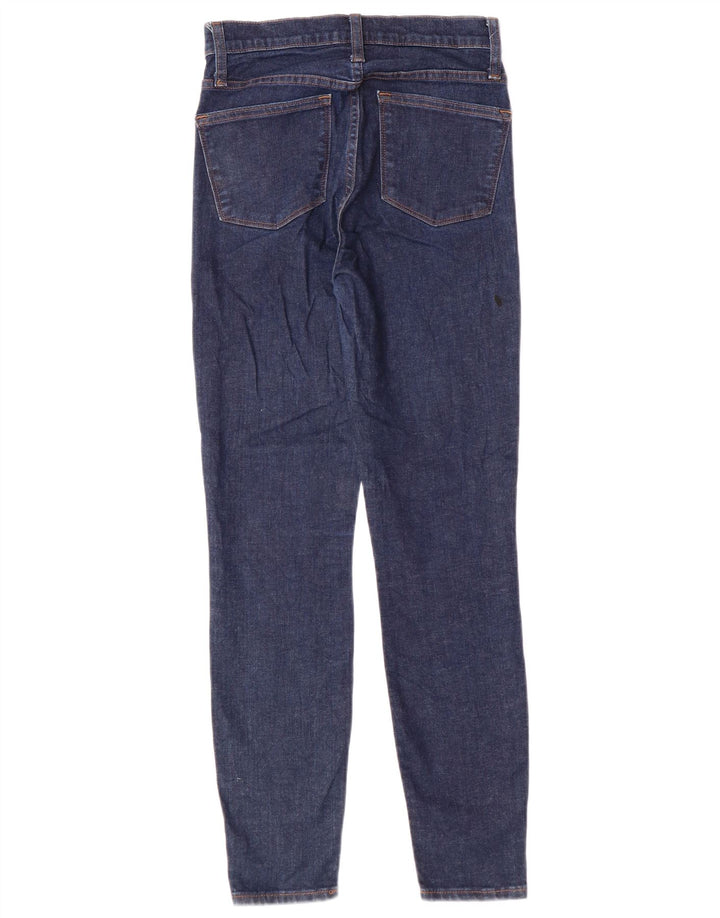 J. CREW Dametandstikker Højtaljede Skinny Jeans W26 L29 Marineblå Bomuld