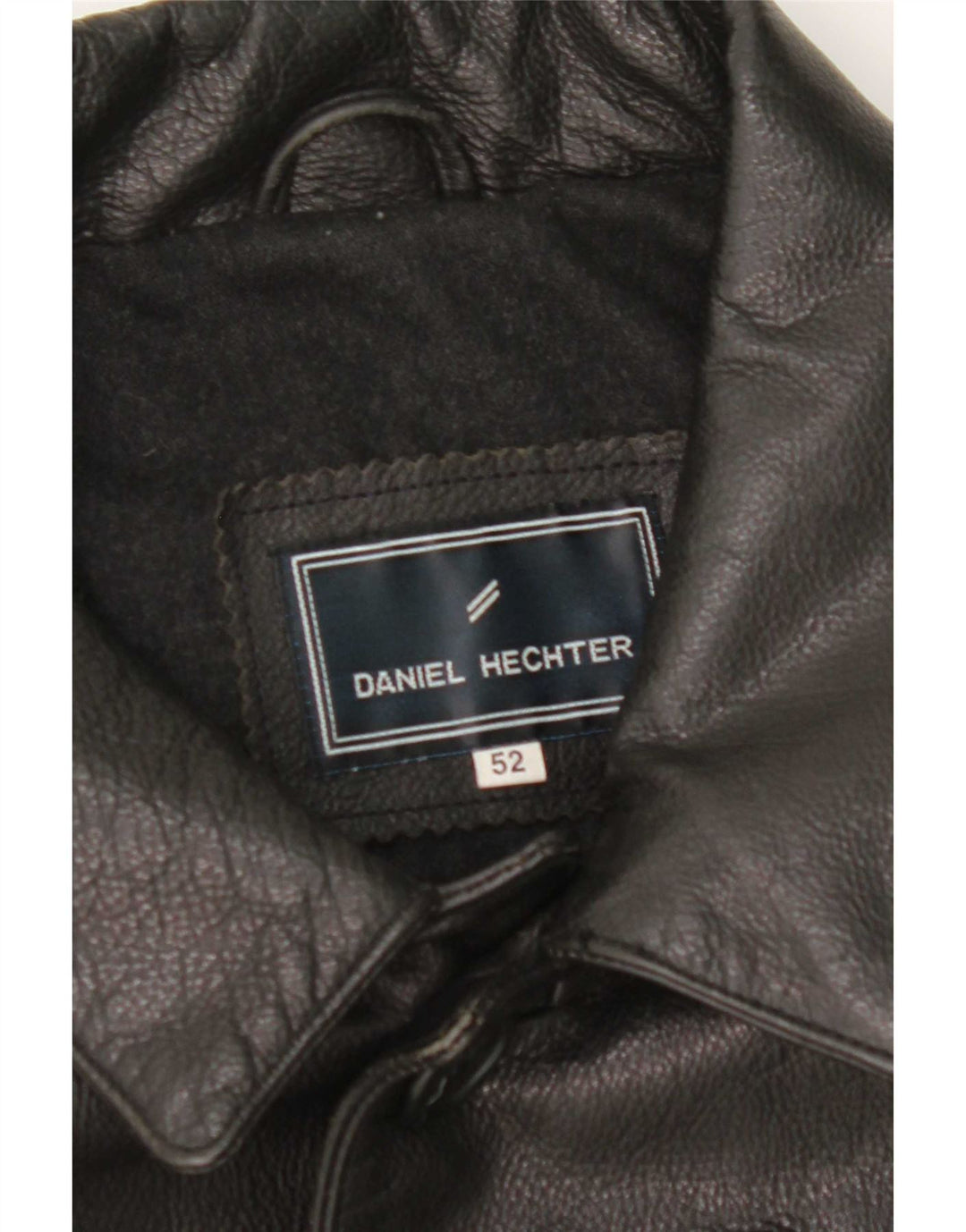 Daniel Hechter Herre Læderjakke IT 52 XL Sort