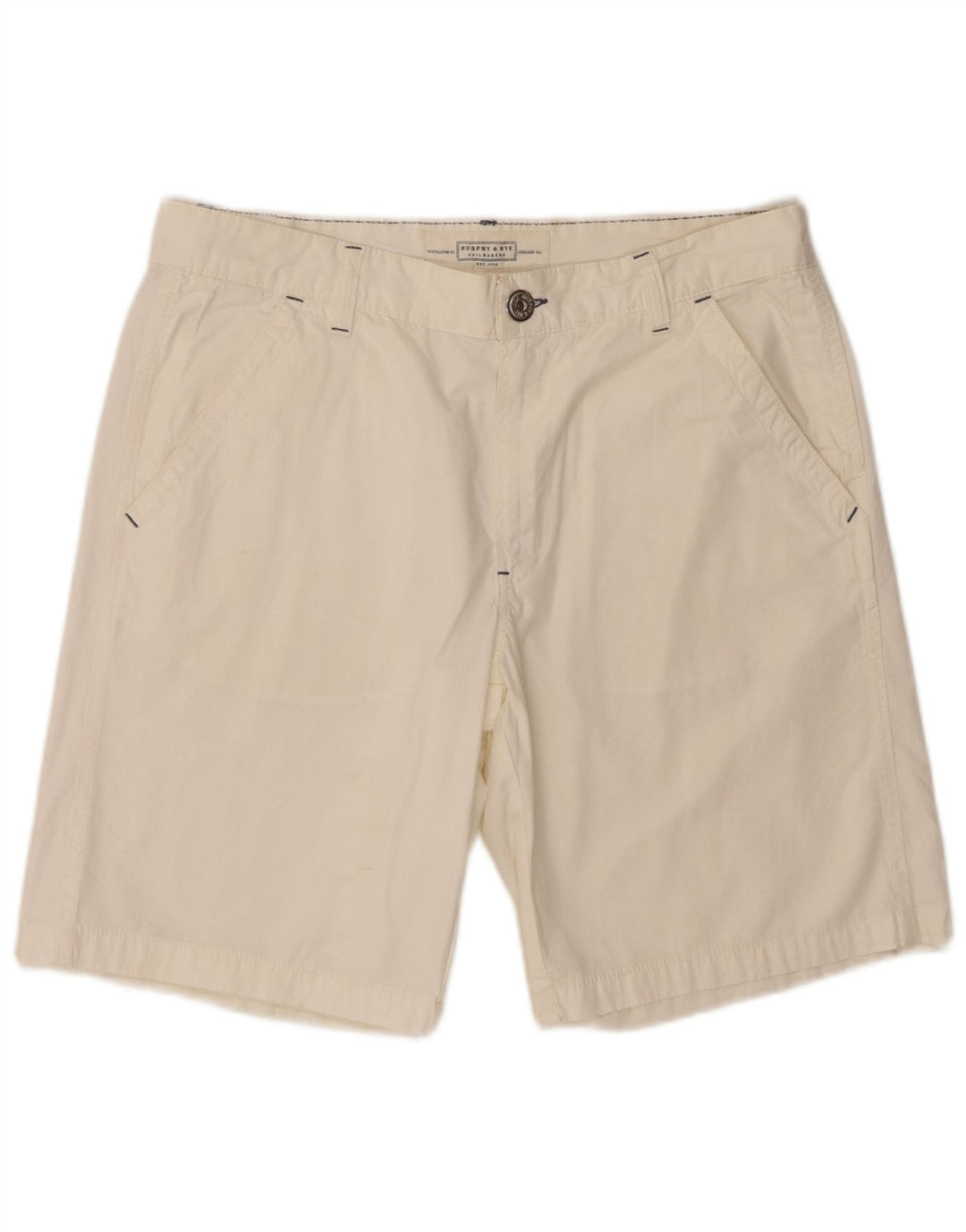 Murphy & Nye Herre Chino Shorts W36 Large White Bomuld