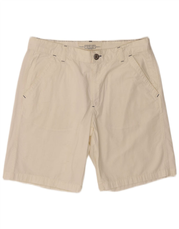 Murphy & Nye Herre Chino Shorts W36 Large White Bomuld