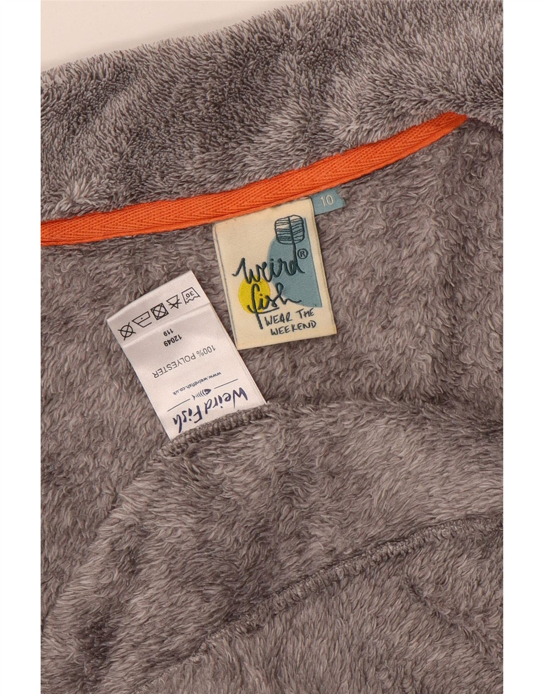 Weird Fish Dame Fleecejakke UK 10 Lille Grå Polyester