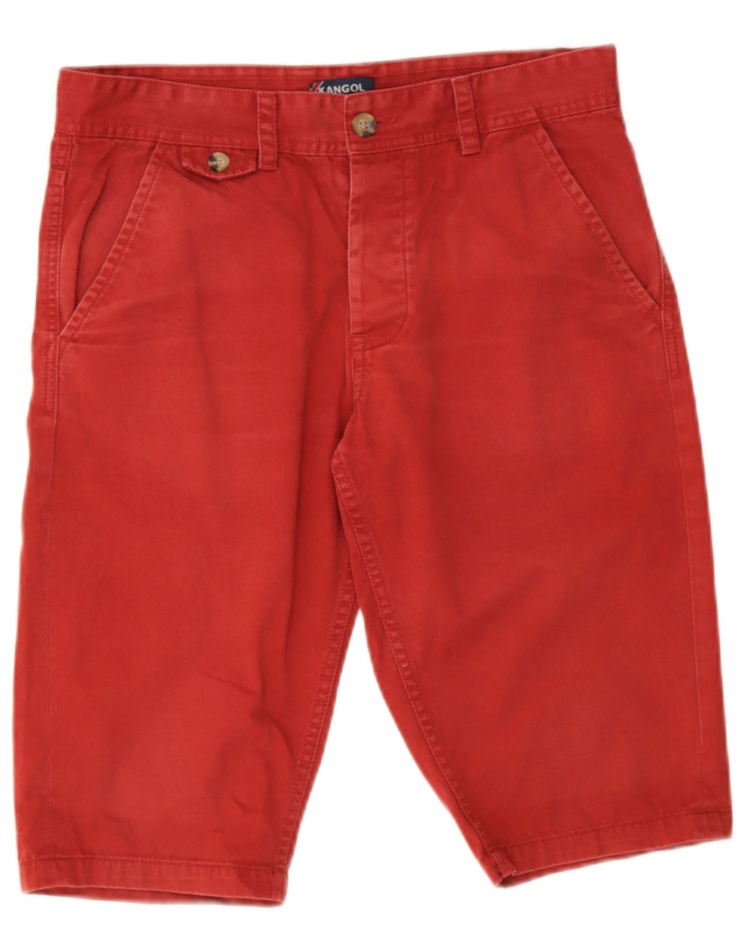 Kangol Herre Chino Shorts Små W29 Rød Bomuld