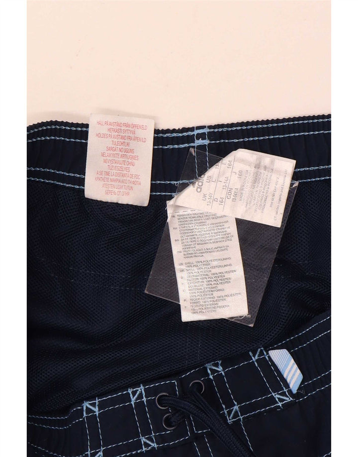 Adidas drenge grafiske svømmeshorts 13-14 år marineblå polyester