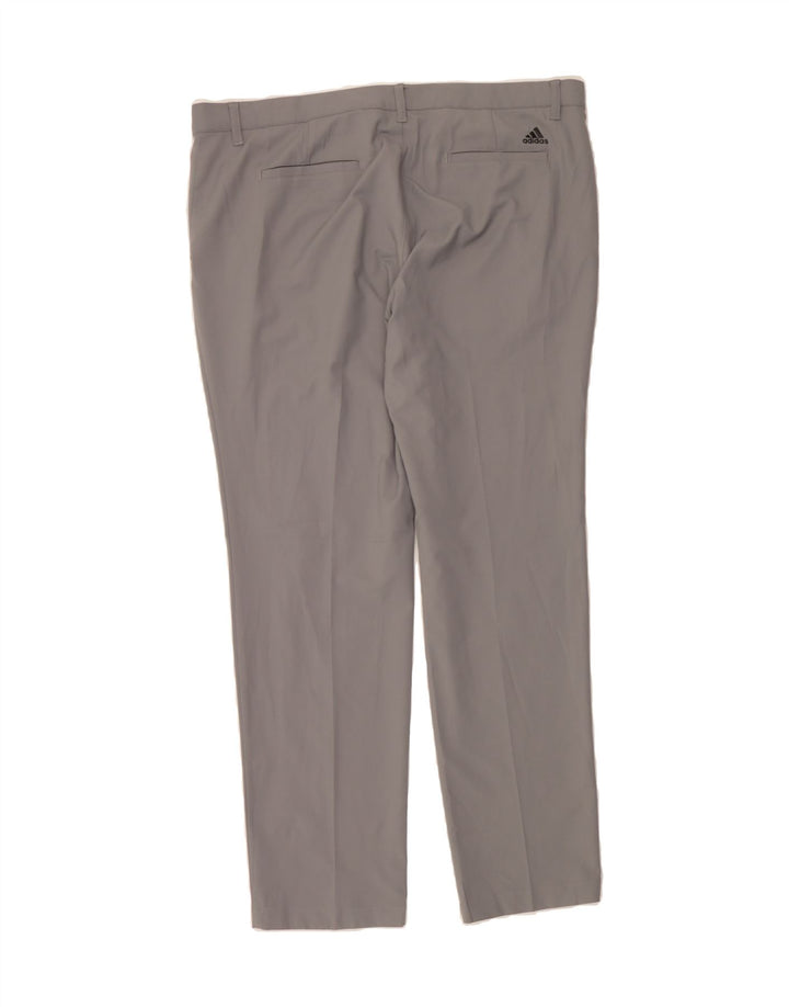 ADIDAS Mens Slim Chino Trousers W38 L32 Grey Polyester Vintage Adidas and Second-Hand Adidas from Messina Hembry 