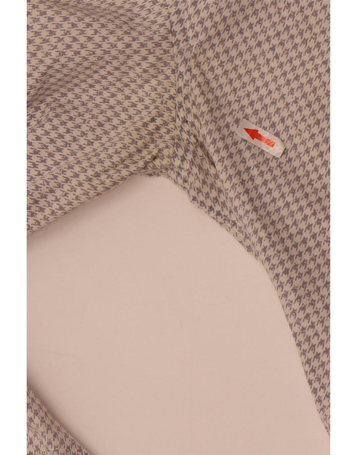 Hugo Boss Slim Fit skjorte til mænd, lille hvid Houndstooth