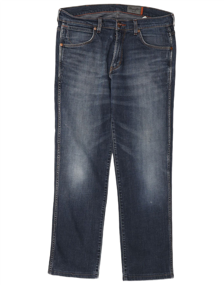 Wrangler Straight Jeans til mænd W34 L30 blå bomuld