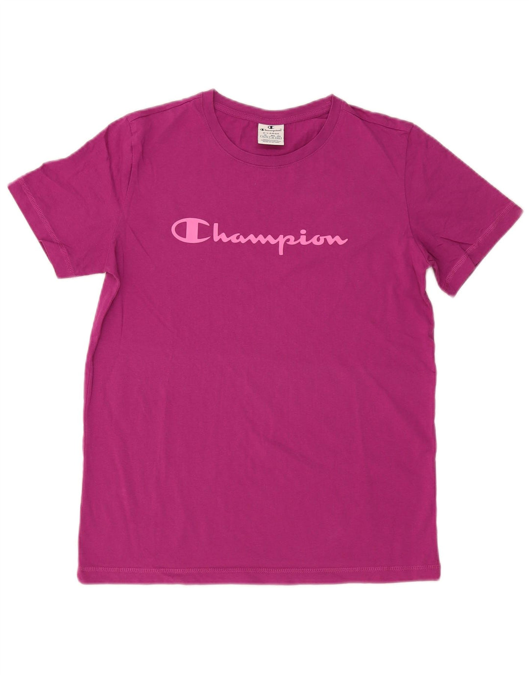 Champion Dame Grafisk T-Shirt Top UK 18 XL Pink