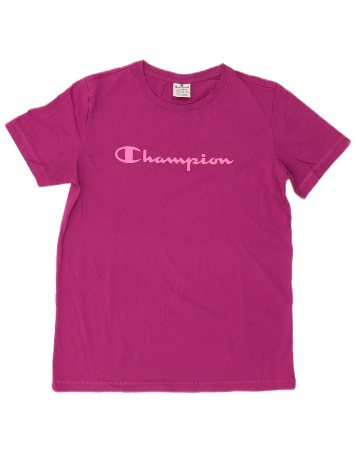 Champion Dame Grafisk T-Shirt Top UK 18 XL Pink