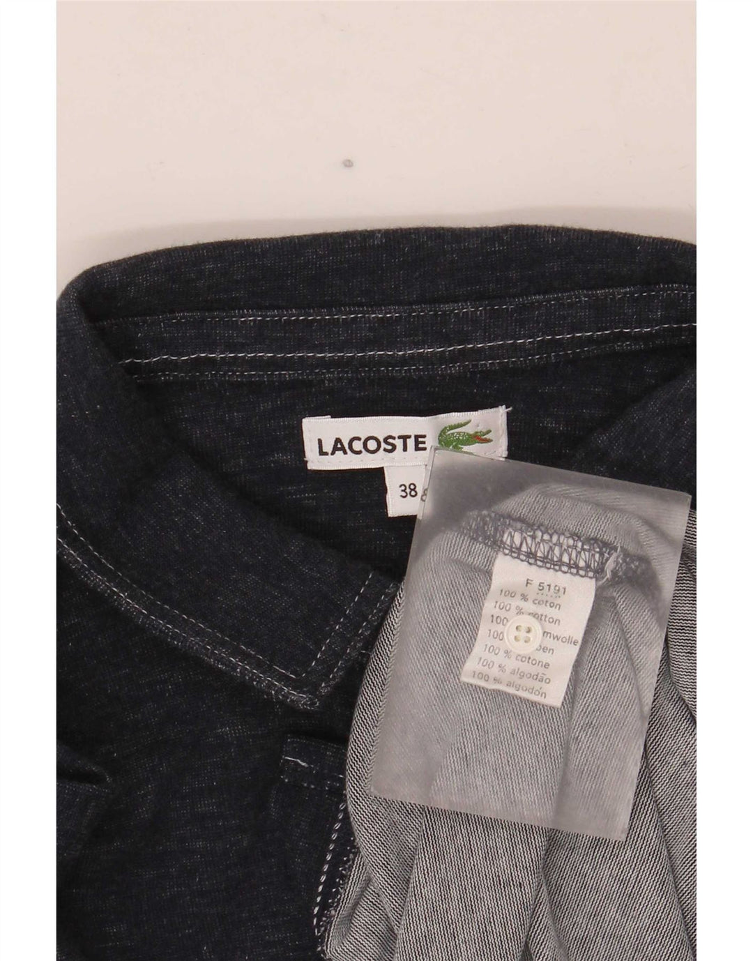 Lacoste skjortekjole til kvinder str. 38 Medium marineblå bomuld