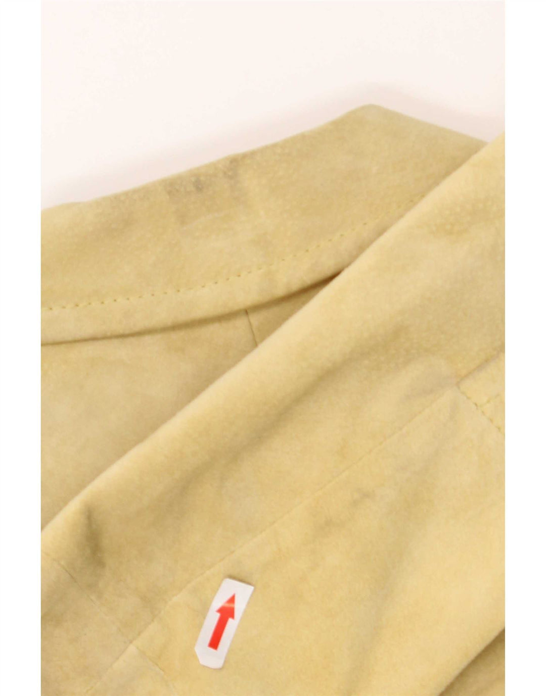 Max Mara Dame Weekend 3-knaps ruskindsblazerjakke UK 6 XS Beige Læder