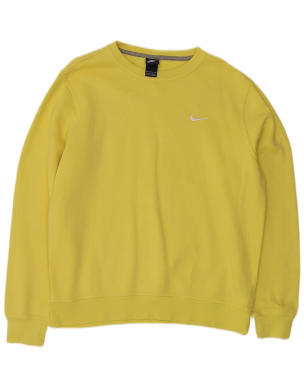 NIKE Sweatshirt til mænd, stor gul bomuld