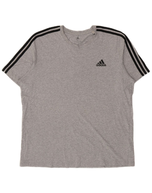 Adidas Herre T-Shirt Top XL Grå Bomuld