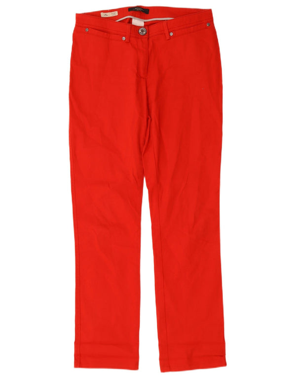 Max Mara Dame Weekend Slim Casual Bukser UK 12 Medium W32 L30 Red