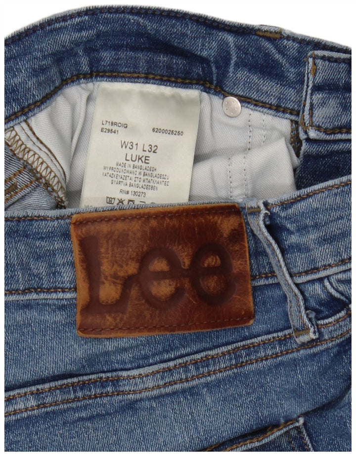 Lee Dame Luke Slim Jeans W31 L32 Blå Bomuld