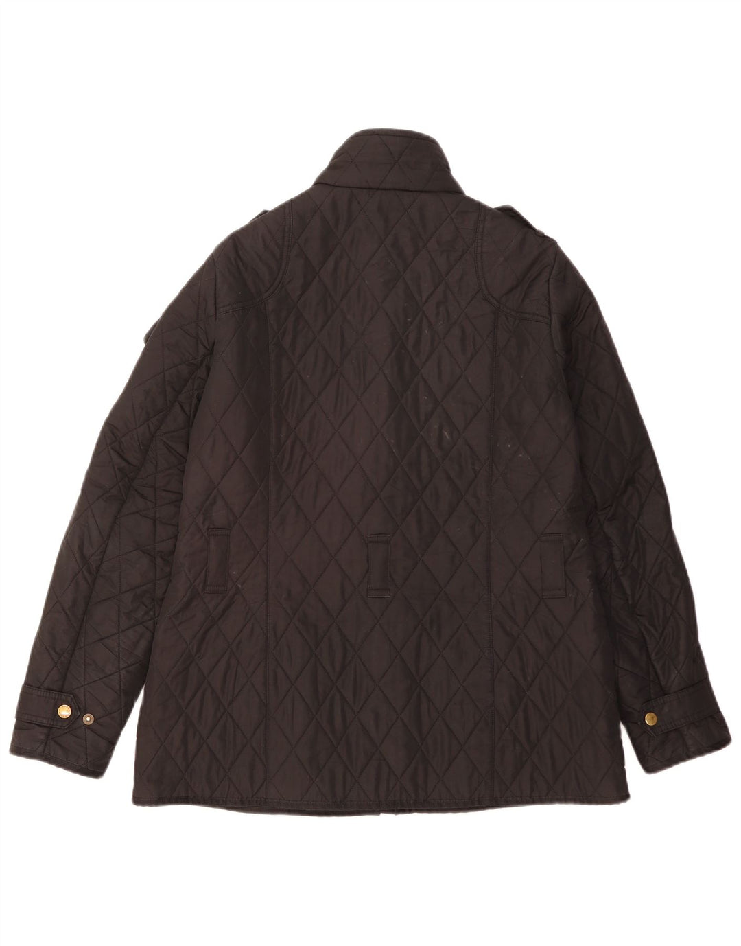 Barbour Dame Military Quilted Jacket UK 14 Large Black Polyester
