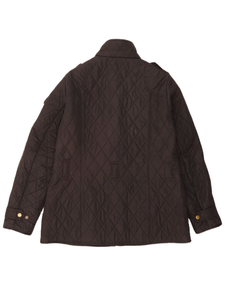 Barbour Dame Military Quilted Jacket UK 14 Large Black Polyester