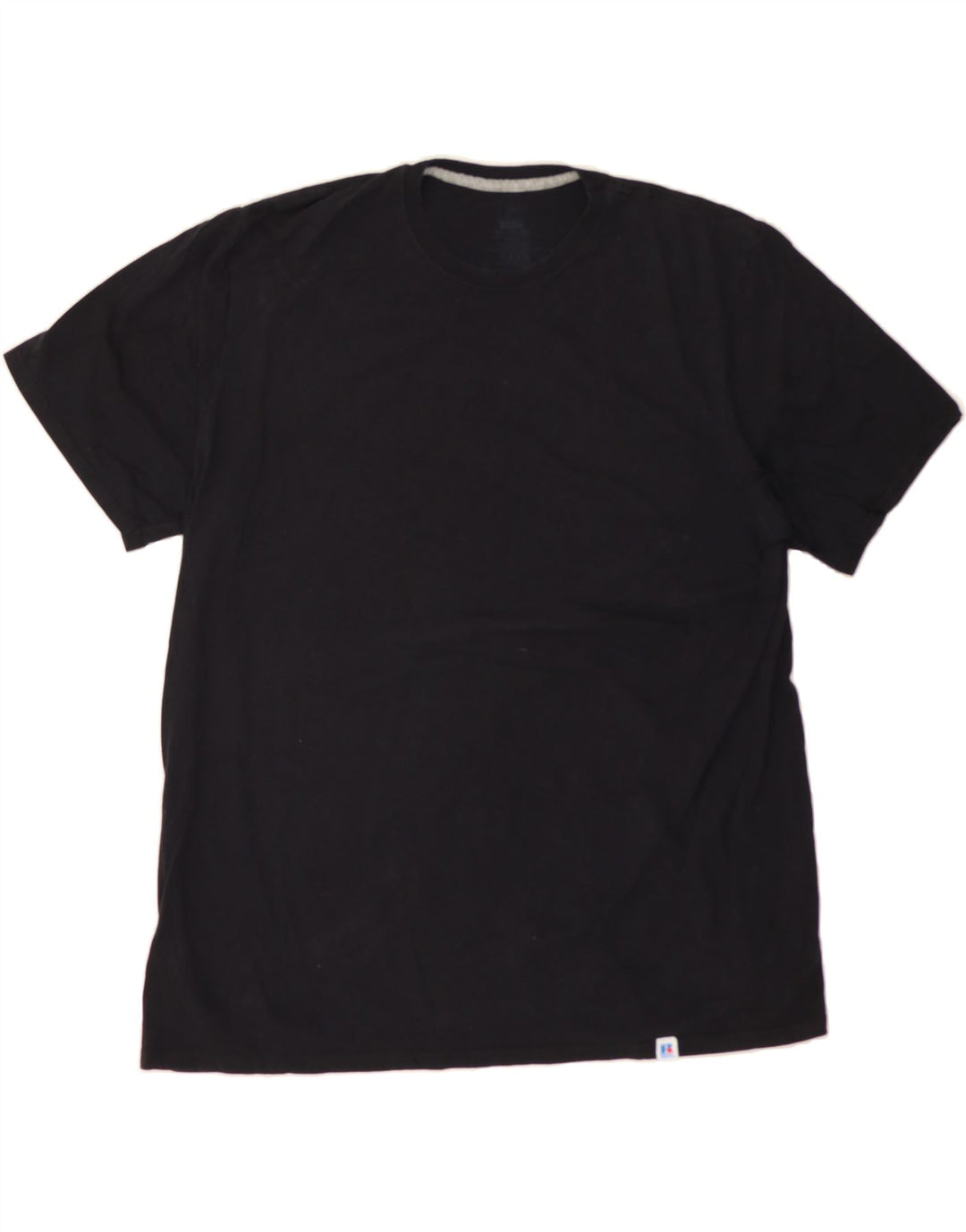 RUSSELL ATHLETIC Mens T-Shirt Top 2XL Black Vintage Russell Athletic and Second-Hand Russell Athletic from Messina Hembry 