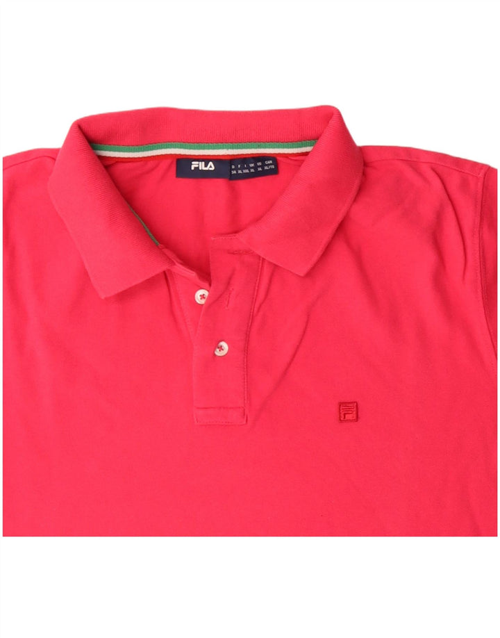 FILA Poloshirt til mænd XL Pink Bomuld