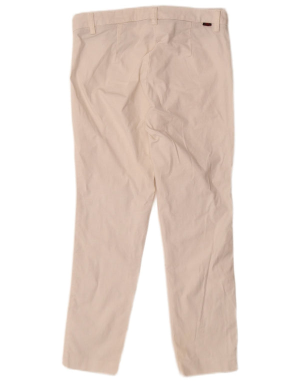 Kappa Dame Cropped Trousers IT 38 XS W28 L24 Hvid Bomuld