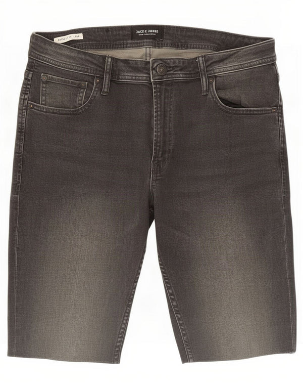 Jack & Jones Herre Liam Skinny Denim Shorts Medium W33 Grå Bomuld