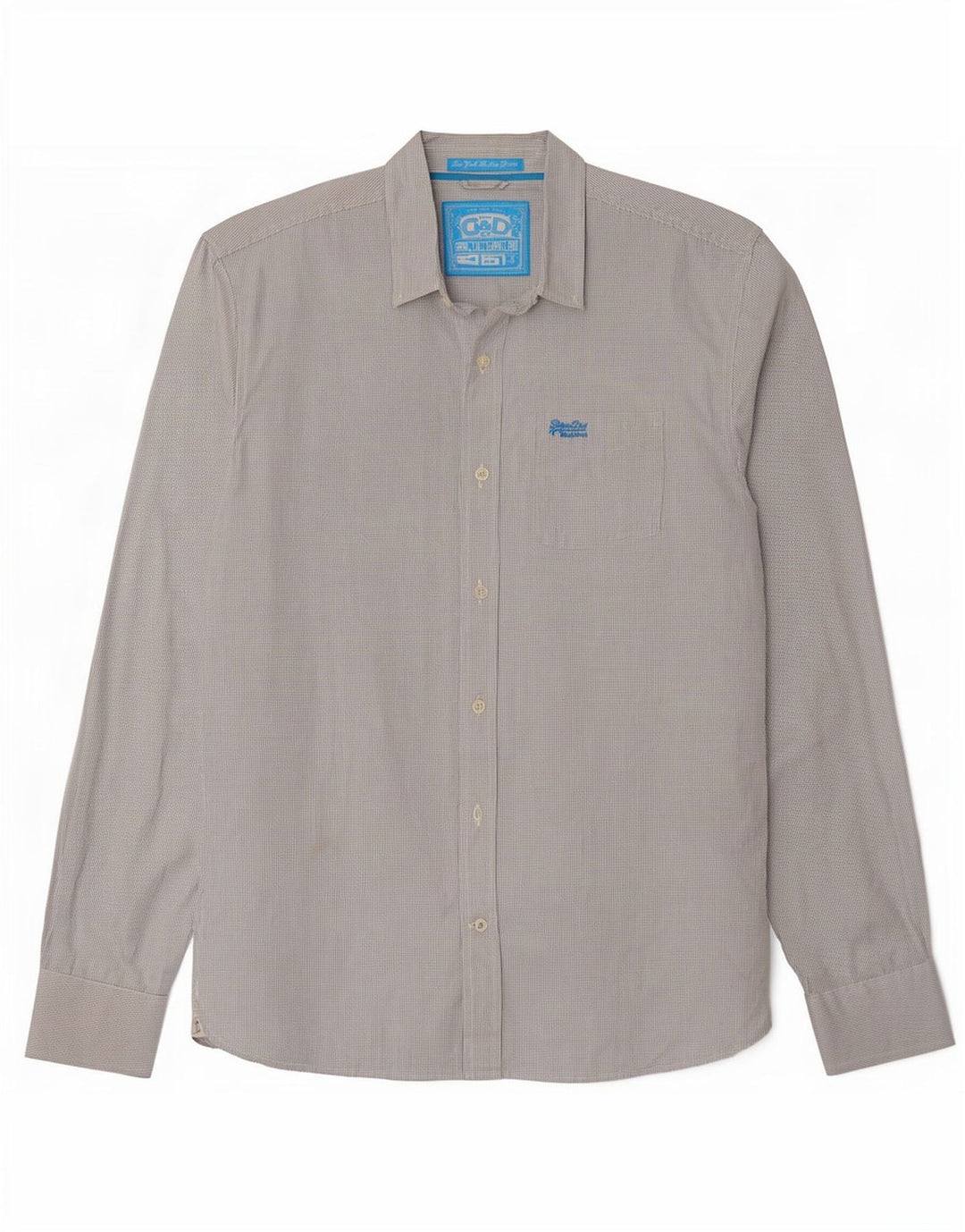 Superdry herreskjorte 2XL hvid Gingham bomuld