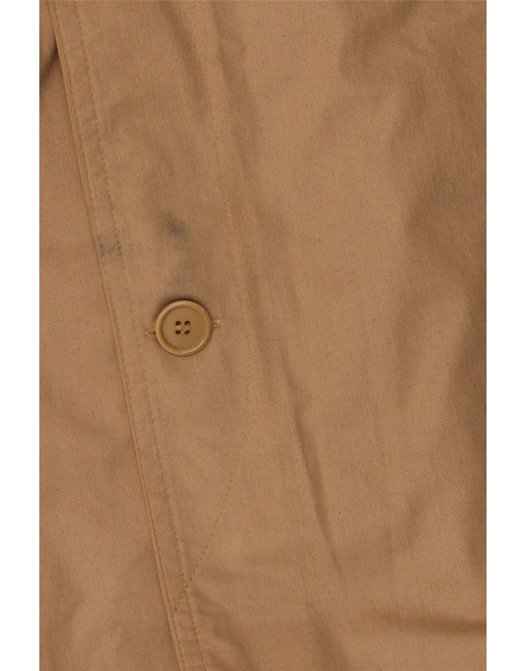 Vintage Herre Loose Fit Trench Coat Lille Beige Bomuld