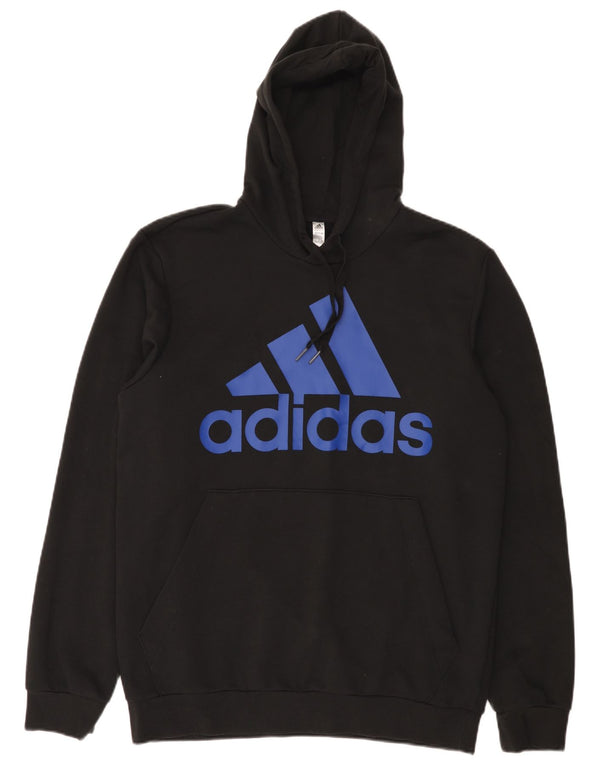 Adidas Grafisk hættetrøje til mænd UK 44/46 Stor sort bomuld