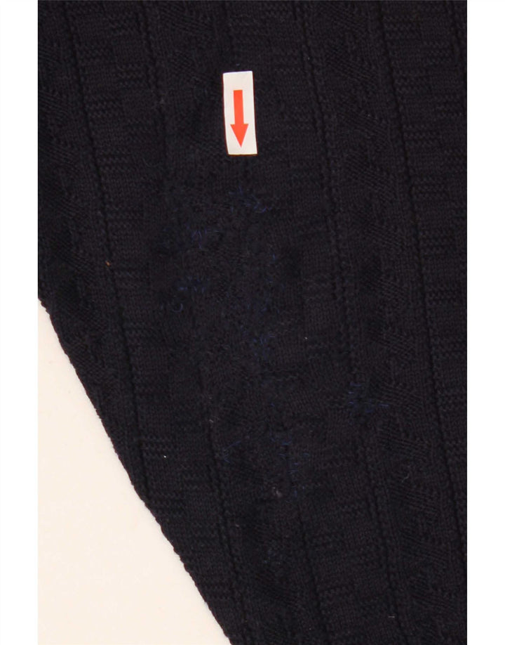 Il Granchio Herre V-hals trøje Sweater Large Navy Blue Colourblock
