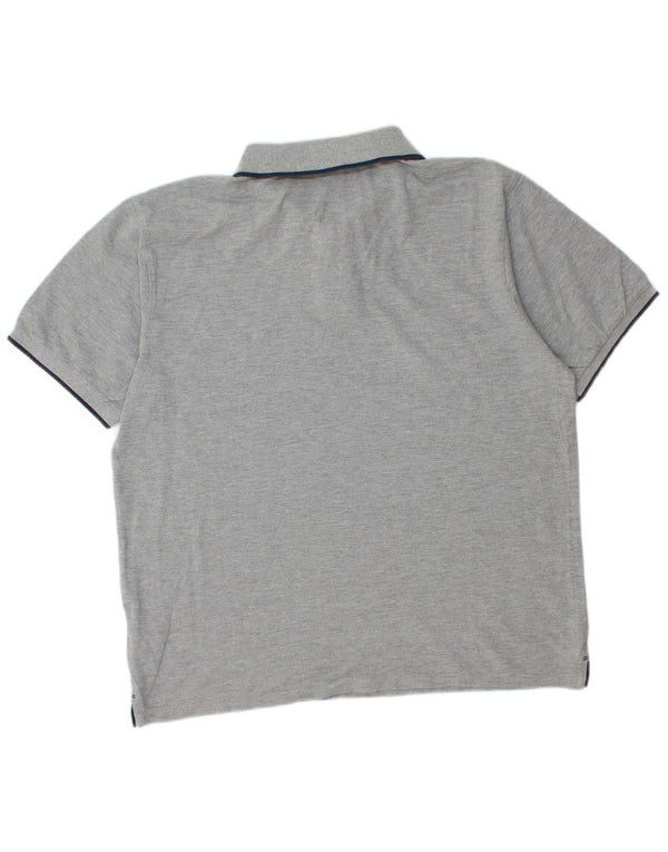 North Sails Mens Polo Shirt Large Grey Flecked Cotton