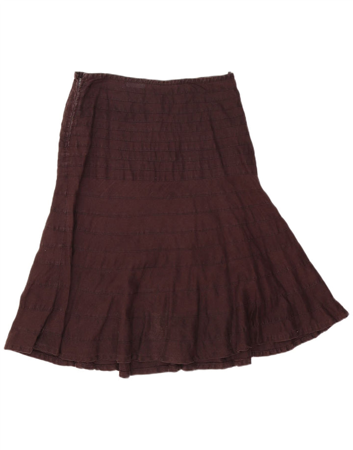 Fenn Wright Manson A-line nederdel til kvinder UK 14 Large W30 Brunstribet