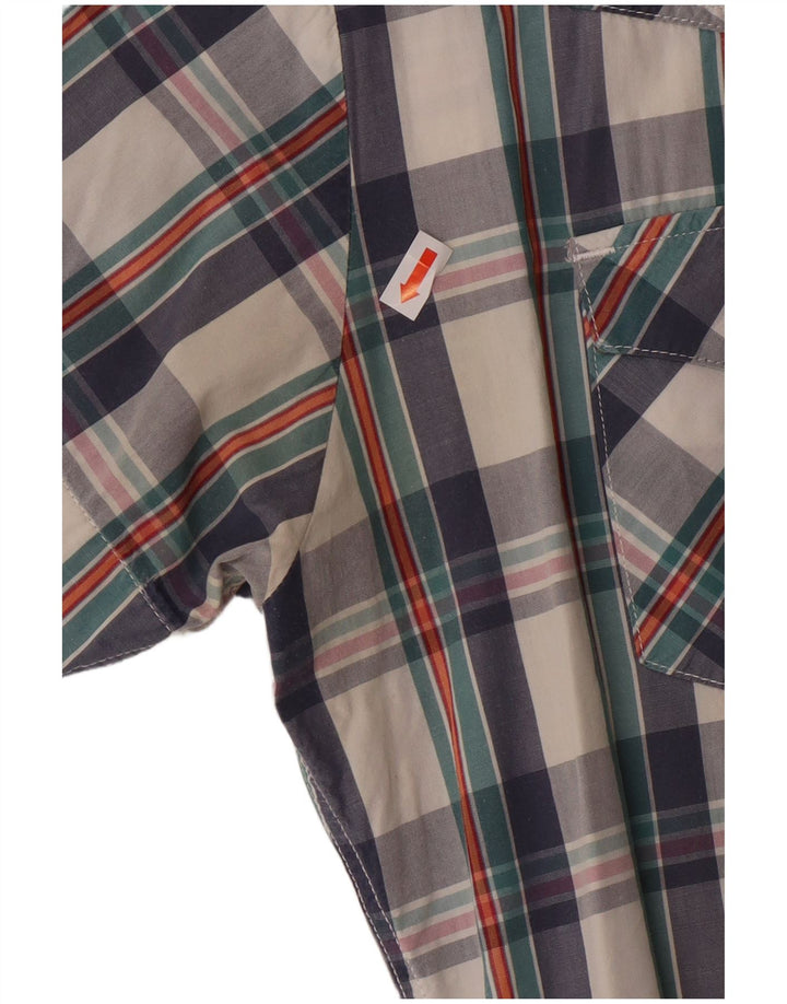 LEE Mens Short Sleeve Shirt XL Multicoloured Check Cotton