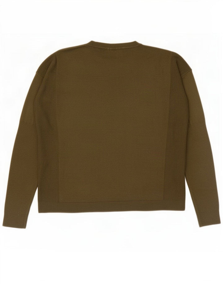 Marks & Spencer Dame Oversized Crew Neck sweater UK 10 Small Khaki